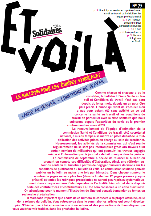 Et Voilà le travail n°73